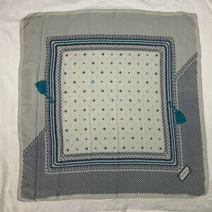 Gentilucci Italy 100% Silk Scarf Blue Medallion 32in Square